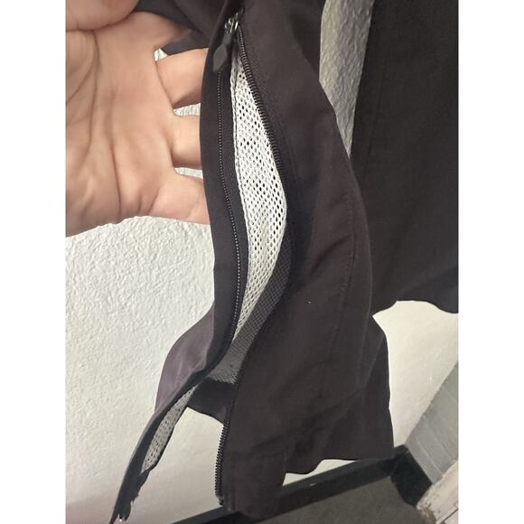 BROOKS Size XS Womens BLK Stretch Waist Pull On Leg Zip Windproof Track Pants - Picture 6 of 15
